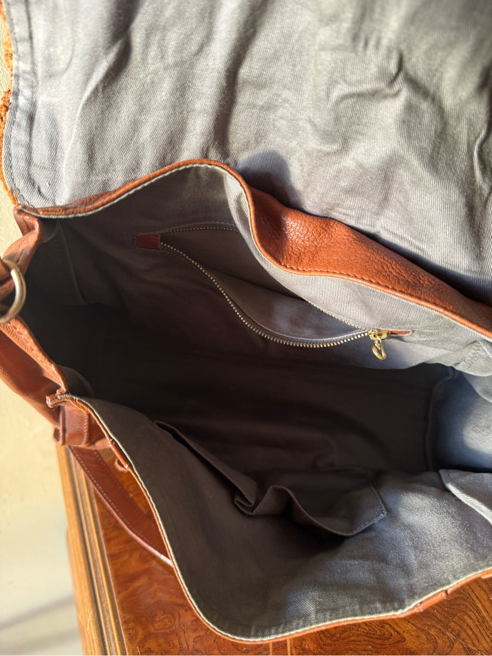 See by Chloe Cognac Leather Scalloped Satchel Handbag - Picture 7 of 7